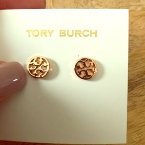 Tory Burch circle earrings rose gold !